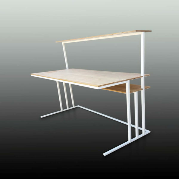 MEZZATO bureau 120x60 acier & bois